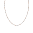 Classic Round and Emerald Cut Tennis Necklace Sale