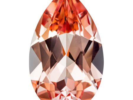 0.26 Carat Pear Cut Lab-Created Pink Champagne Sapphire Online now