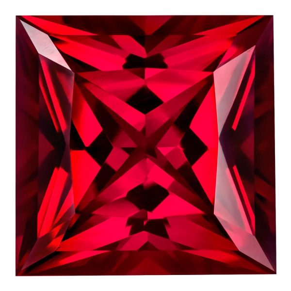 0.31 Carat Princess Cut Lab-Created Ruby Fashion