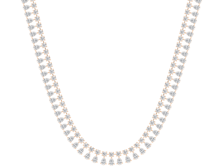 Round and Pear Diamond Eternity Necklace For Cheap