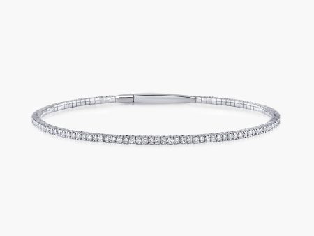 Full-Eternity Round Diamond Flexible Bangle Online now