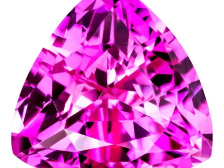 0.35 Carat Trilliant Cut Lab-Created Pink Sapphire For Cheap