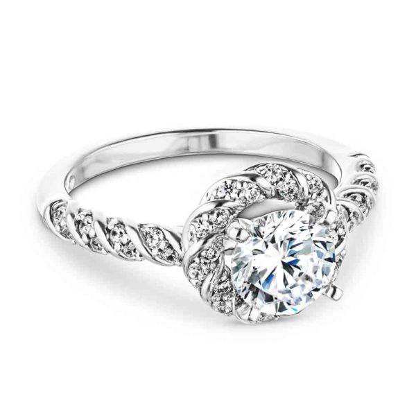 Diamond Entwined Wedding Set on Sale