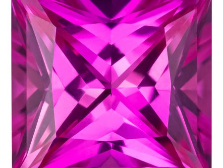 0.31 Carat Princess Cut Lab-Created Pink Sapphire Fashion