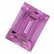 0.40 Carat Baguette Cut Lab-Created Pink Champagne Sapphire Supply