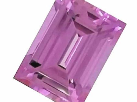 0.40 Carat Baguette Cut Lab-Created Pink Champagne Sapphire Supply