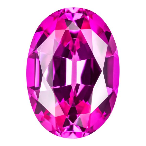 0.28 Carat Oval Cut Lab-Created Pink Sapphire For Cheap