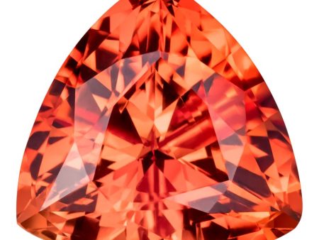 0.35 Carat Trilliant Cut Lab-Created Padparadscha Online now