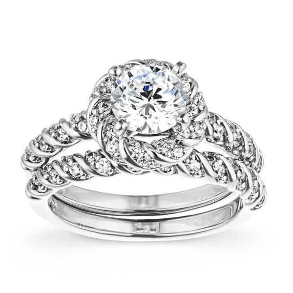 Diamond Entwined Wedding Set on Sale