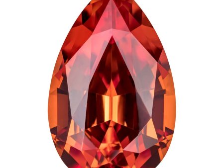 0.26 Carat Pear Cut Lab-Created Padparadscha Fashion