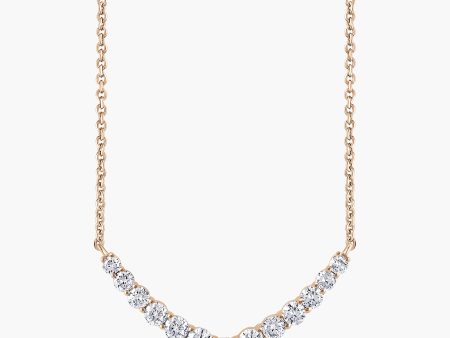 Round Diamond Graduated Necklace Hot on Sale