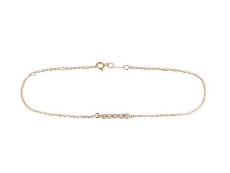 5 Stone Diamond Bar Bracelet Sale