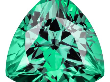 1.20 Carat Trilliant Cut Lab-Created Emerald on Sale