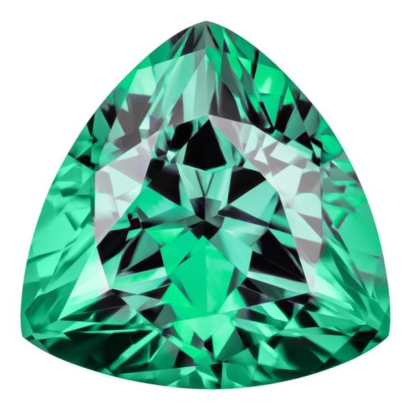 1.20 Carat Trilliant Cut Lab-Created Emerald on Sale