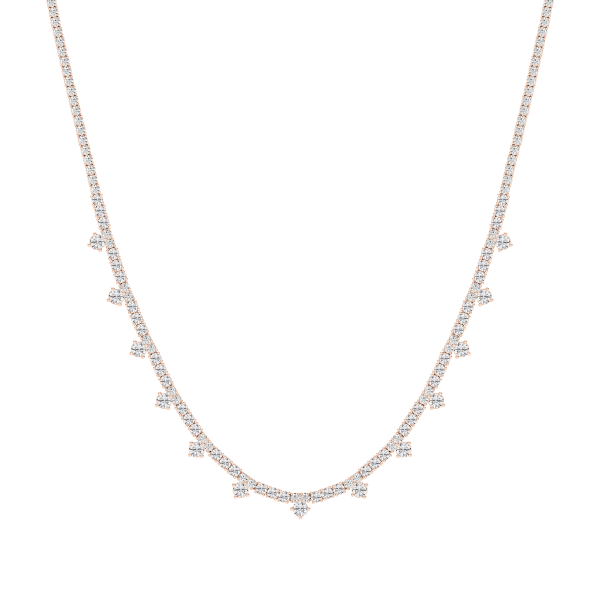 Diamond Tennis Necklace with Dangles Online Hot Sale