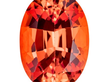 0.28 Carat Oval Cut Lab-Created Padparadscha Online Sale