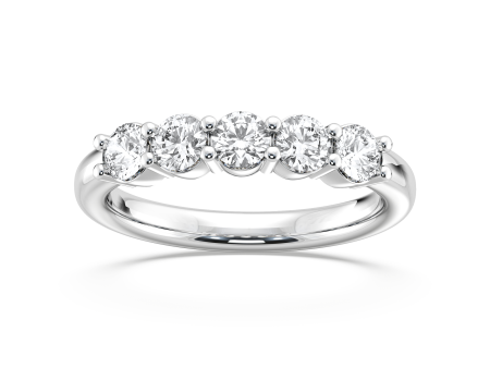 Classic Five Stone Diamond Band Online now