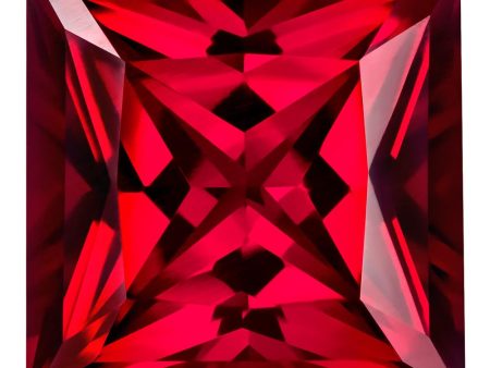 0.50 Carat Princess Cut Lab-Created Ruby Hot on Sale