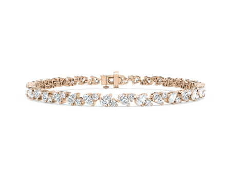 Pear and Round Diamond Tennis Bracelet Sale