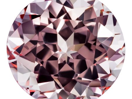 0.35 Carat Round Cut Lab-Created Pink Champagne Sapphire on Sale