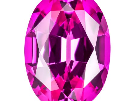 0.28 Carat Oval Cut Lab-Created Pink Champagne Sapphire Discount